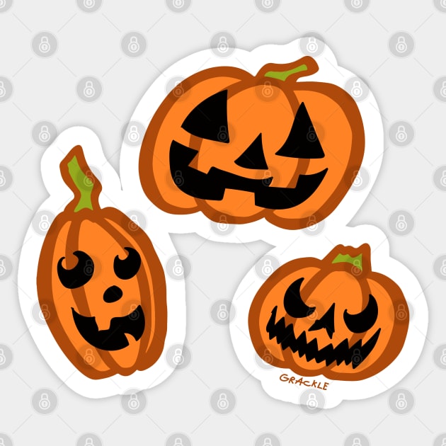 Jack-o-Lanterns Galore! Sticker by Jan Grackle